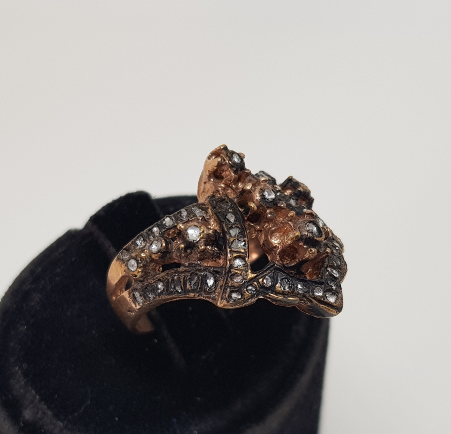 ZİHGİR FORMLU ELMAS TAŞLI OSMANLI MODEL YÜZÜK