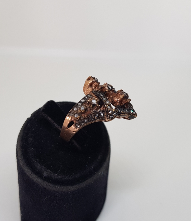 ZİHGİR FORMLU ELMAS TAŞLI OSMANLI MODEL YÜZÜK