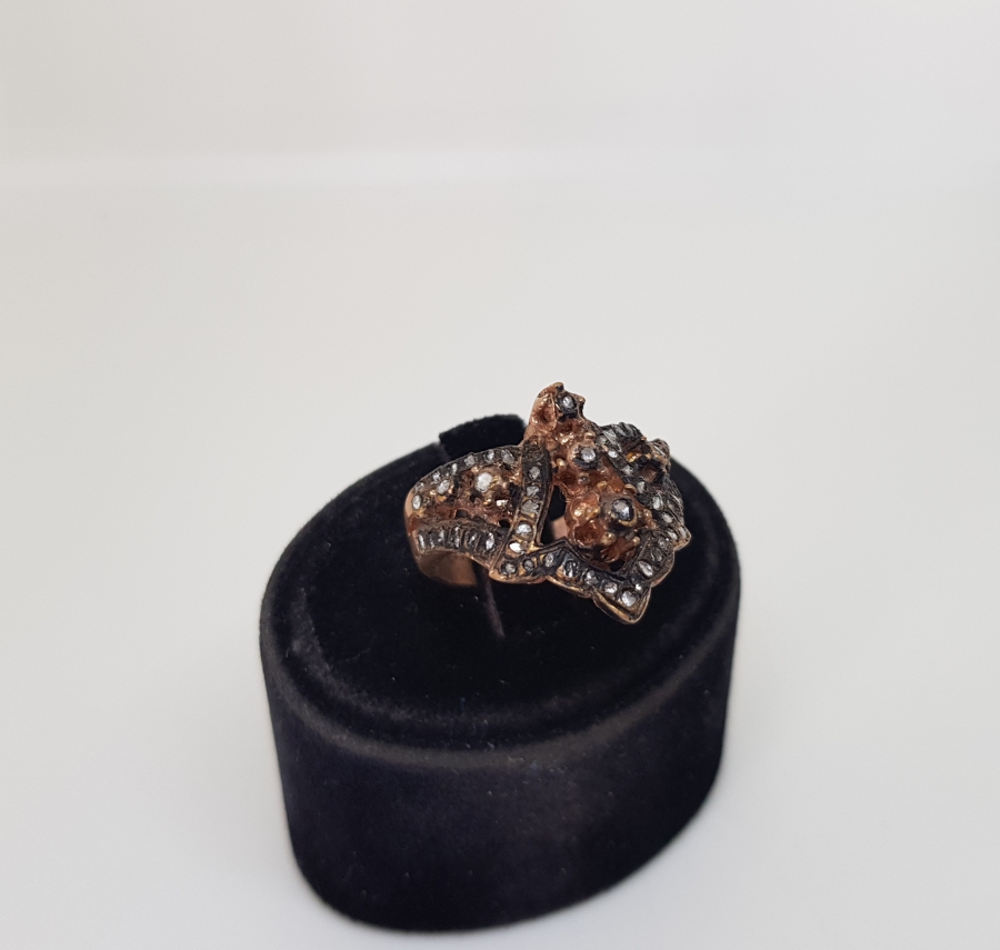 ZİHGİR FORMLU ELMAS TAŞLI OSMANLI MODEL YÜZÜK