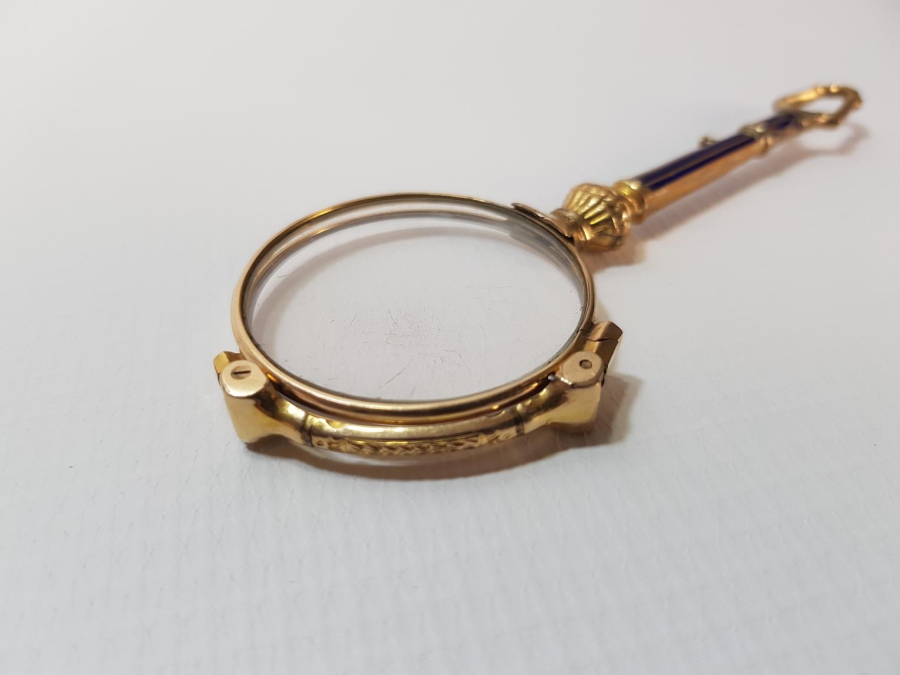 OSMANLI DÖNEMİ MİNELİ VE ALTIN KAPLAMA OKUMA GÖZLÜĞÜ - OPERA GÖZLÜĞÜ