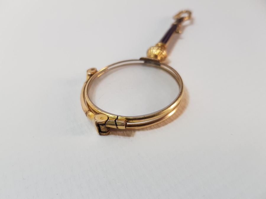 OSMANLI DÖNEMİ MİNELİ VE ALTIN KAPLAMA OKUMA GÖZLÜĞÜ - OPERA GÖZLÜĞÜ