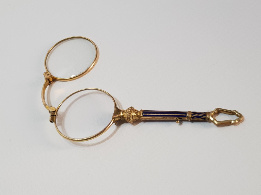 OSMANLI DÖNEMİ MİNELİ VE ALTIN KAPLAMA OKUMA GÖZLÜĞÜ - OPERA GÖZLÜĞÜ