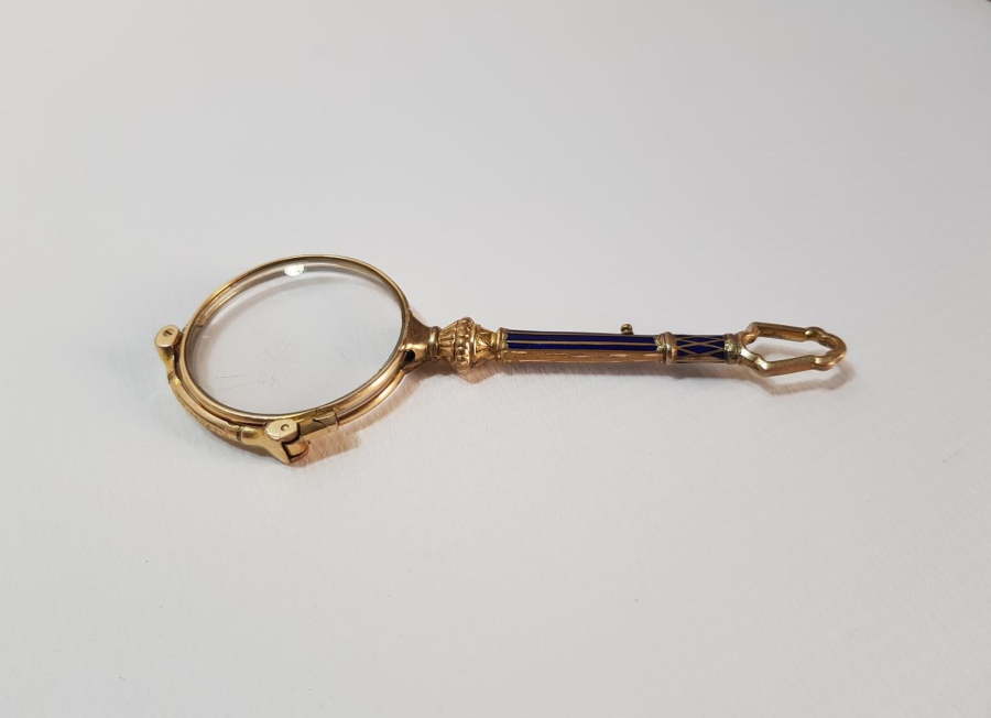 OSMANLI DÖNEMİ MİNELİ VE ALTIN KAPLAMA OKUMA GÖZLÜĞÜ - OPERA GÖZLÜĞÜ