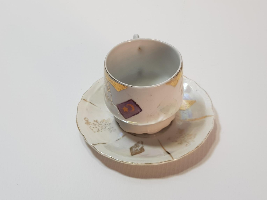 OSMANLI DÖNEMİ MEŞRUTİYET BAYRAKLI KUZNETSOV KAHVE FİNCANI