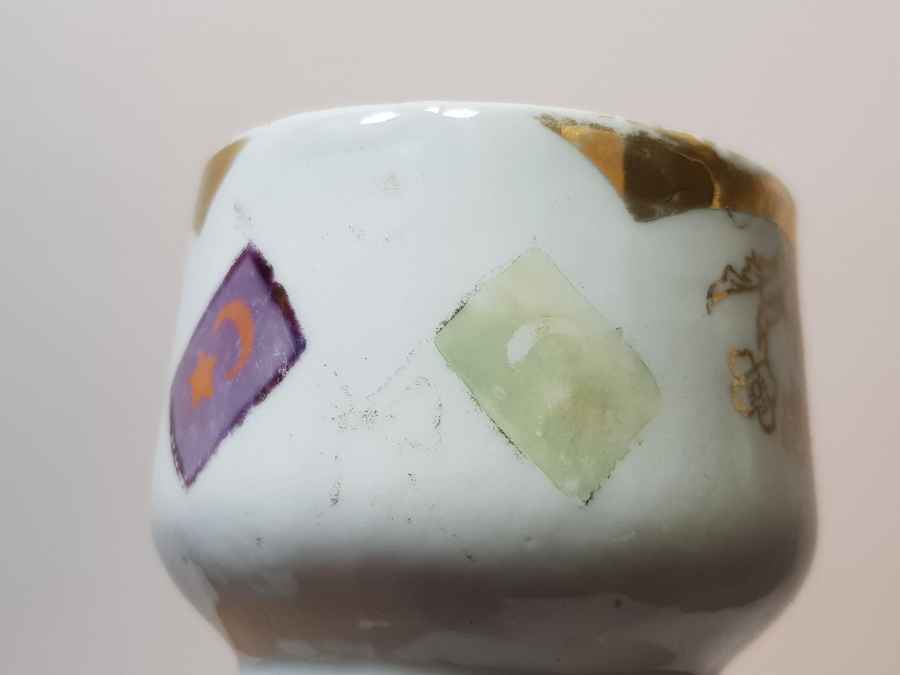 OSMANLI DÖNEMİ MEŞRUTİYET BAYRAKLI KUZNETSOV KAHVE FİNCANI