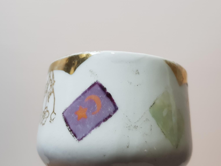 OSMANLI DÖNEMİ MEŞRUTİYET BAYRAKLI KUZNETSOV KAHVE FİNCANI