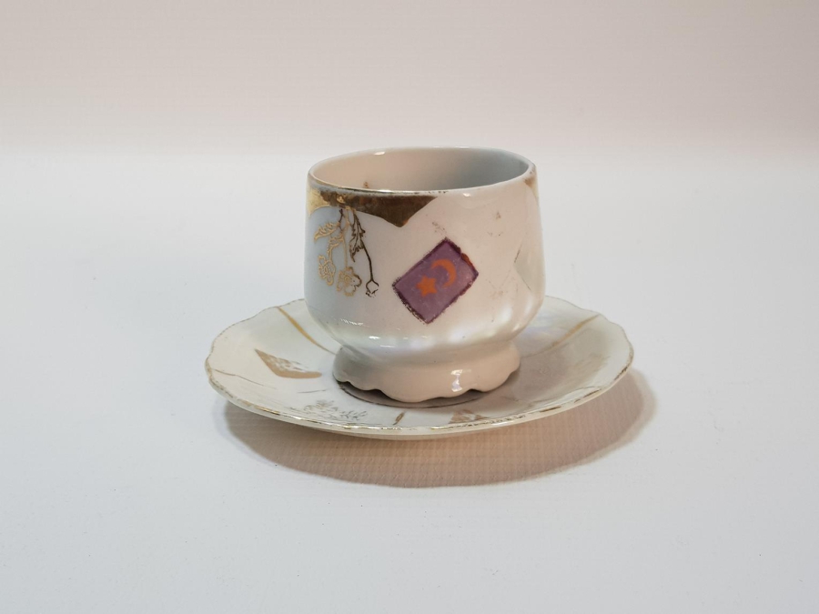 OSMANLI DÖNEMİ MEŞRUTİYET BAYRAKLI KUZNETSOV KAHVE FİNCANI