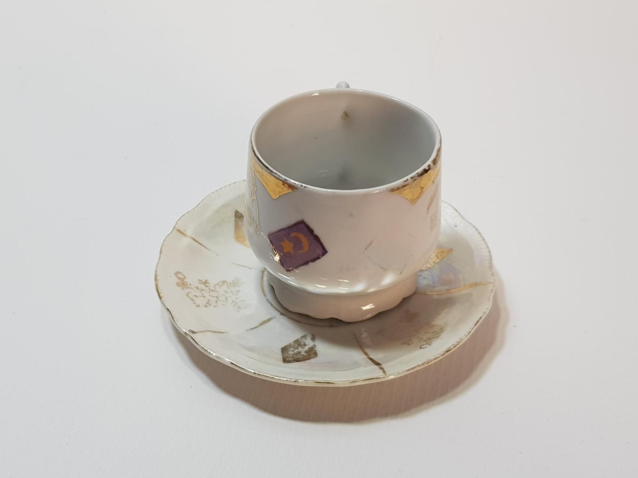 OSMANLI DÖNEMİ MEŞRUTİYET BAYRAKLI KUZNETSOV KAHVE FİNCANI