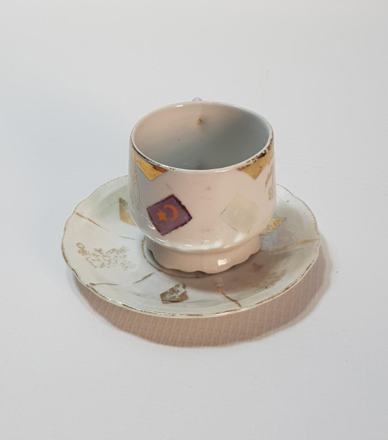 OSMANLI DÖNEMİ MEŞRUTİYET BAYRAKLI KUZNETSOV KAHVE FİNCANI