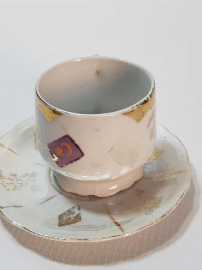 OSMANLI DÖNEMİ MEŞRUTİYET BAYRAKLI KUZNETSOV KAHVE FİNCANI