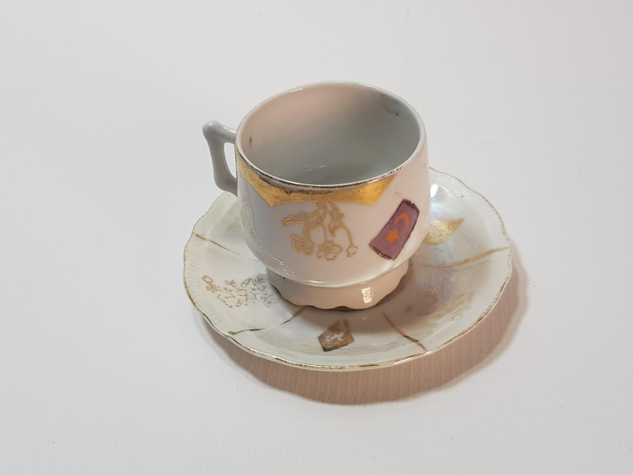 OSMANLI DÖNEMİ MEŞRUTİYET BAYRAKLI KUZNETSOV KAHVE FİNCANI