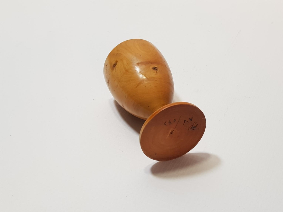 OSMANLICA MARAŞ YAZILI AHŞAP ZEMZEM KADEHİ