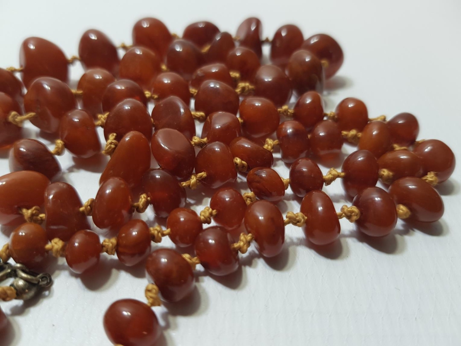 ANTİKA DAMLA KEHRİBAR GERDANLIK