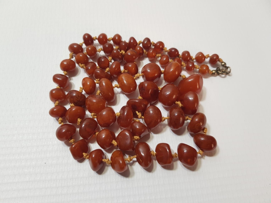 ANTİKA DAMLA KEHRİBAR GERDANLIK