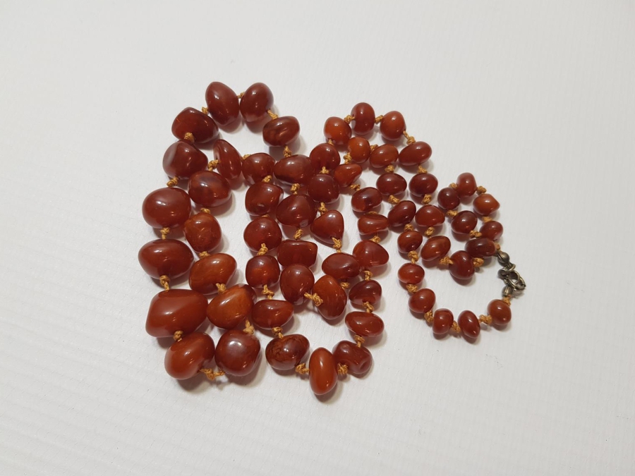 ANTİKA DAMLA KEHRİBAR GERDANLIK