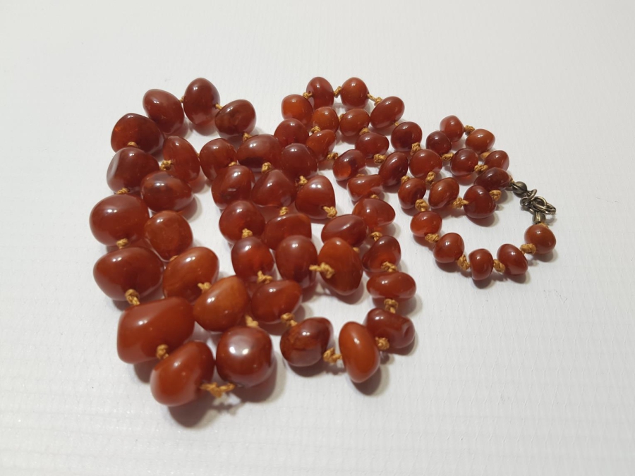 ANTİKA DAMLA KEHRİBAR GERDANLIK