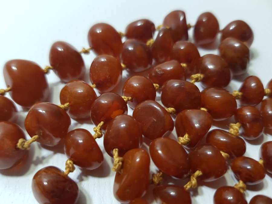 ANTİKA DAMLA KEHRİBAR GERDANLIK