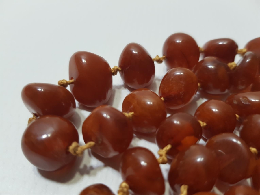 ANTİKA DAMLA KEHRİBAR GERDANLIK