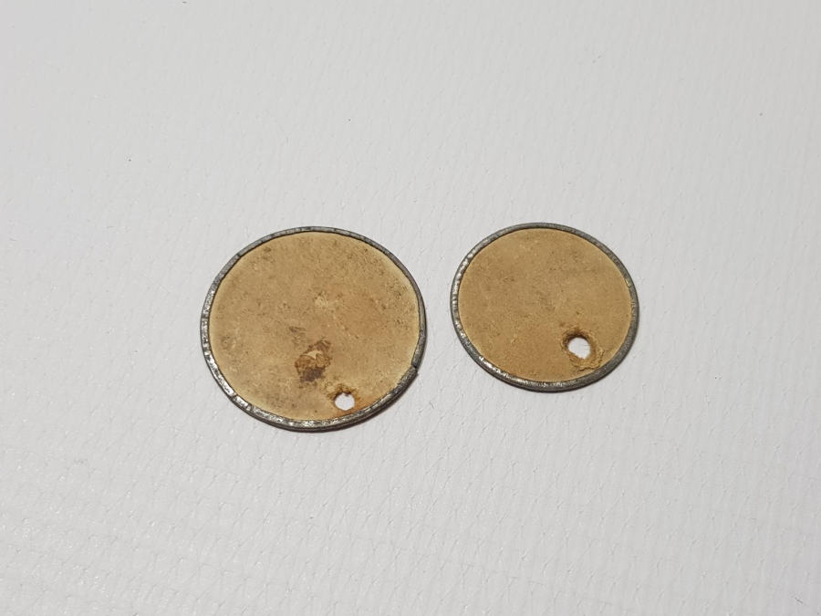 OSMANLICA ABDÜLHALİM YAZILI İKİ ADET NADİR ZEYTİN JETONU