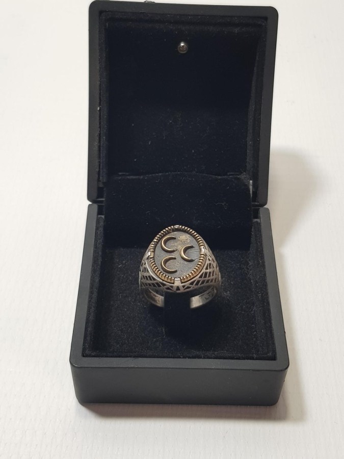 ÜÇ HİLALLİ GÜMÜŞ YÜZÜK