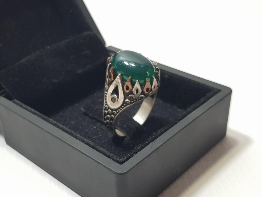 YEŞİM TAŞLI GÜMÜŞ YÜZÜK