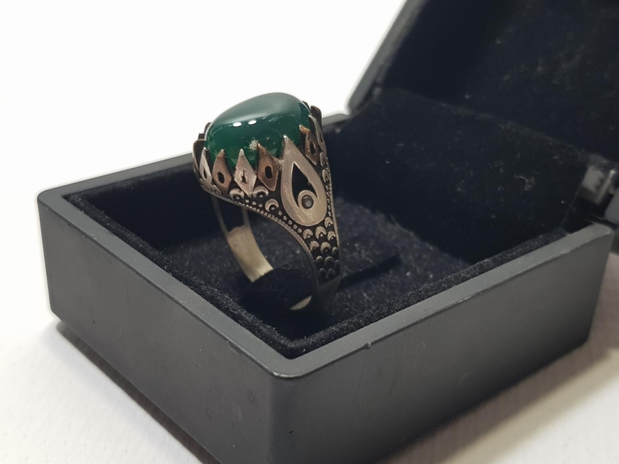 YEŞİM TAŞLI GÜMÜŞ YÜZÜK