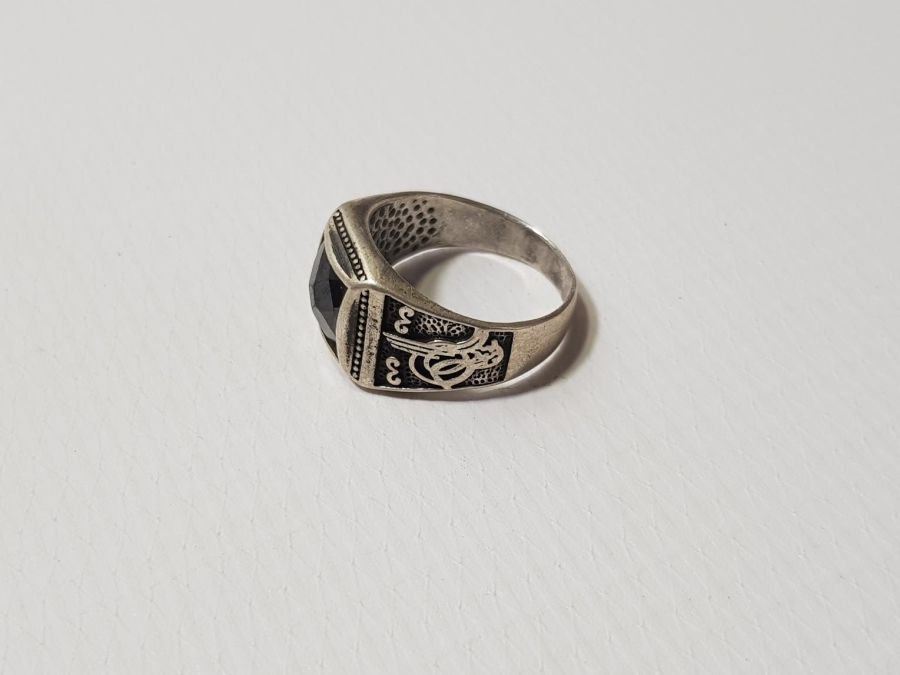 OSMANLI DEVLET ARMALI VE TUĞRALI GÜMÜŞ YÜZÜK