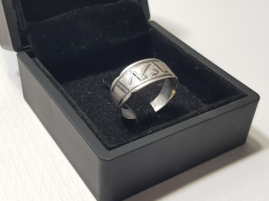 OSMANLICA YADİGAR YAZILI GÜMÜŞ YÜZÜK