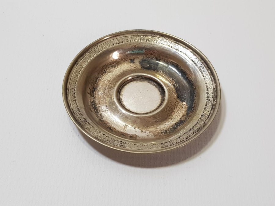 ANTİKA GÜMÜŞ KAHVE FİNCANI TABAĞI