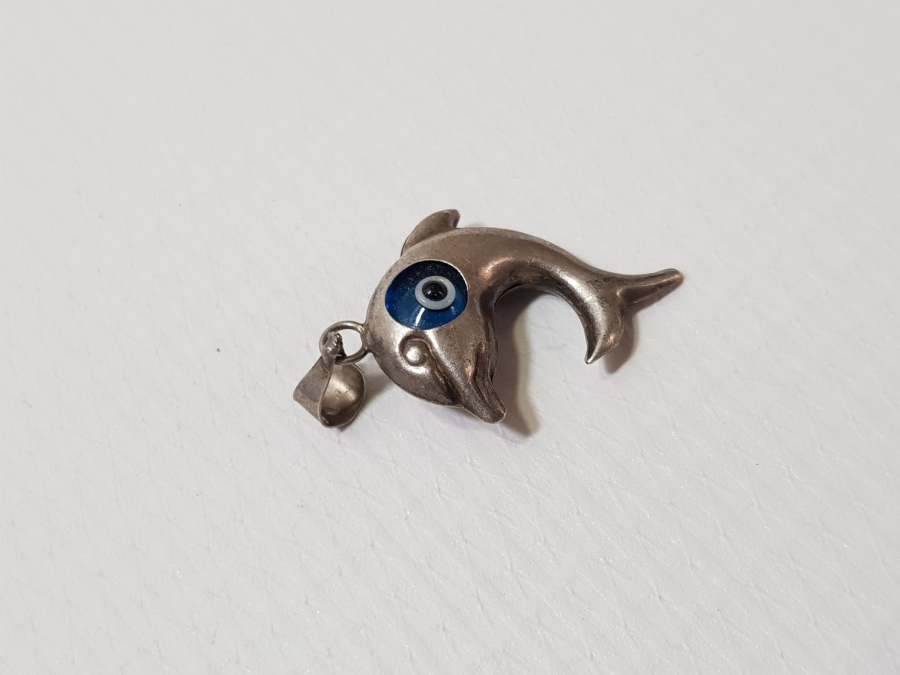 YUNUS FORMLU GÜMÜŞ NAZARLIK KOLYE UCU