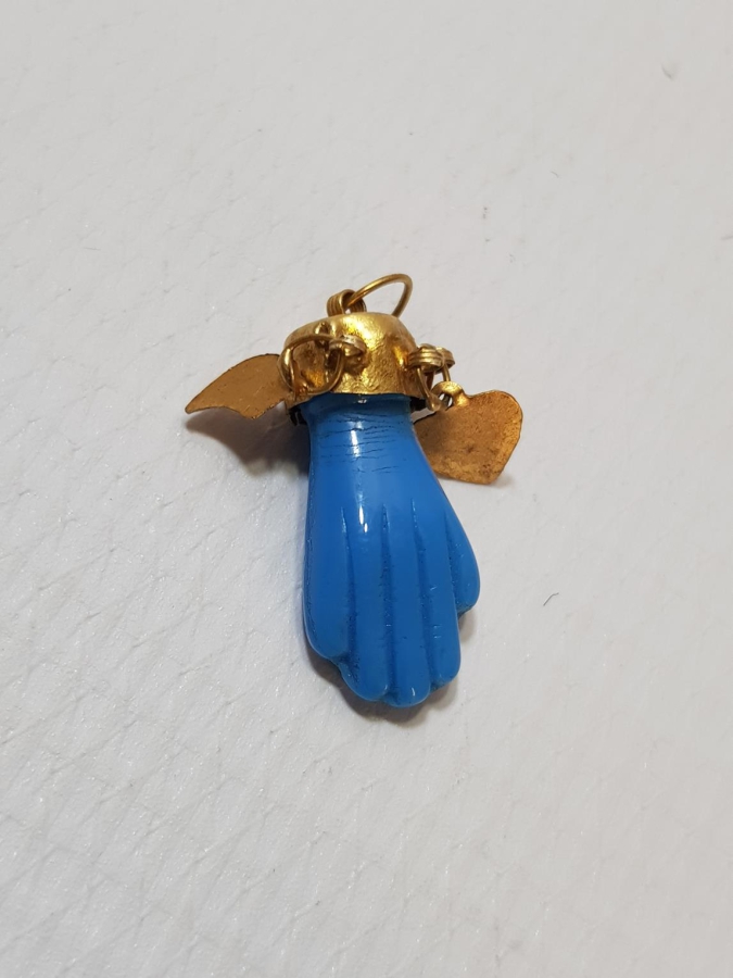 OSMANLI DÖNEMİ FATMA ANANIN ELİ FORMUNDA BEYKOZ İŞİ OPAL KOLYE