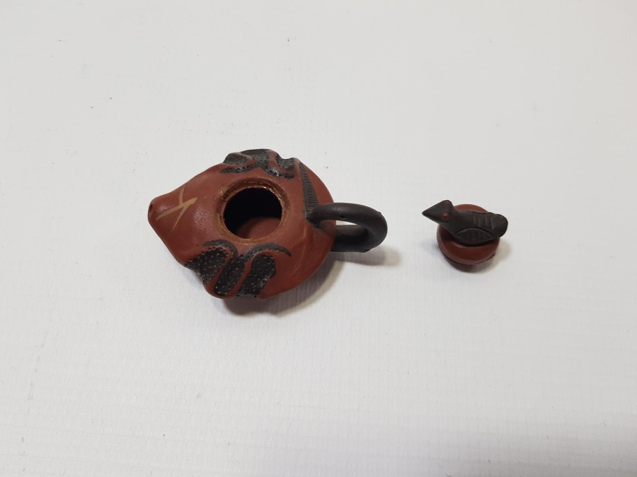 ANTİKA TERRACOTA MİNİ ÇAYDANLIK