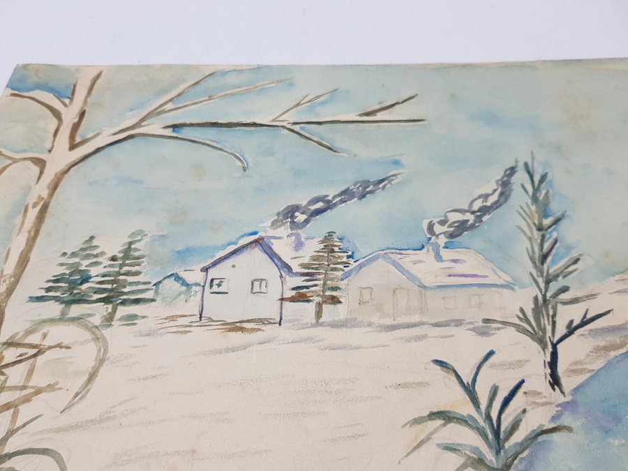 ANTİKA SULUBOYA ARKALI ÖNLÜ RESİM