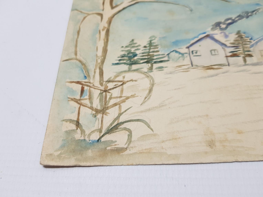 ANTİKA SULUBOYA ARKALI ÖNLÜ RESİM