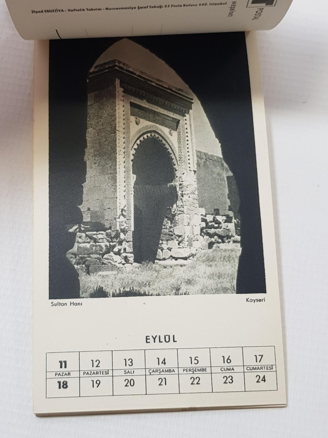 ZİYAD EBÜZZİYA 1949 TARİHLİ HAFTALIK TAKVİM