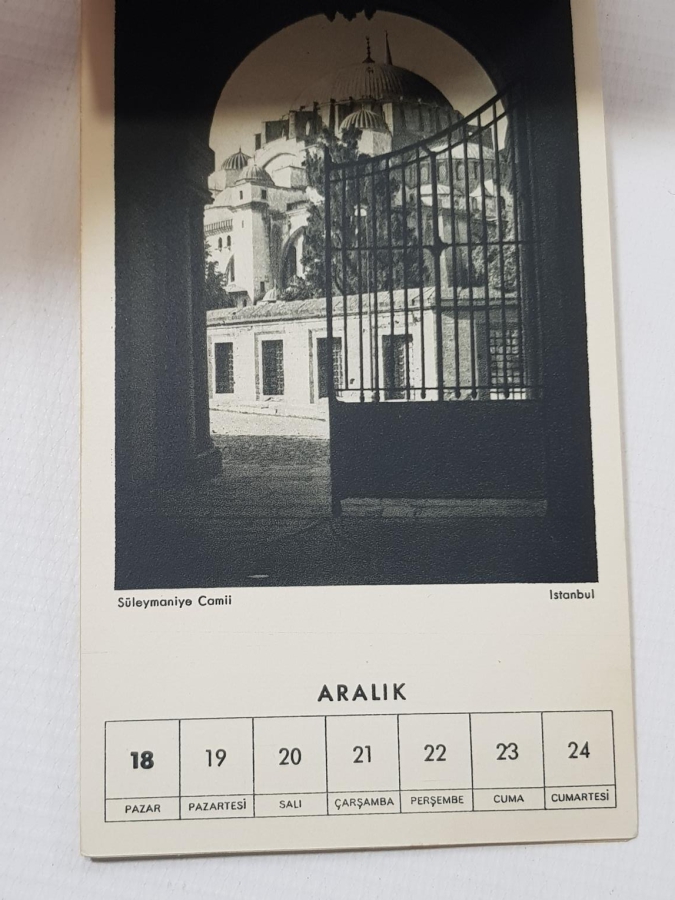 ZİYAD EBÜZZİYA 1949 TARİHLİ HAFTALIK TAKVİM