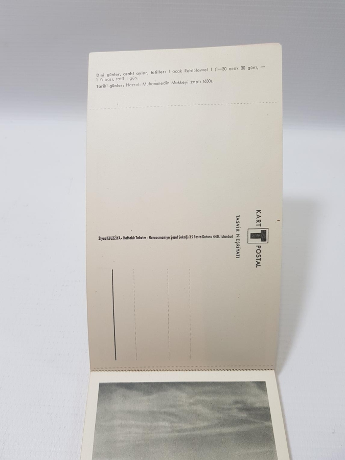 ZİYAD EBÜZZİYA 1949 TARİHLİ HAFTALIK TAKVİM