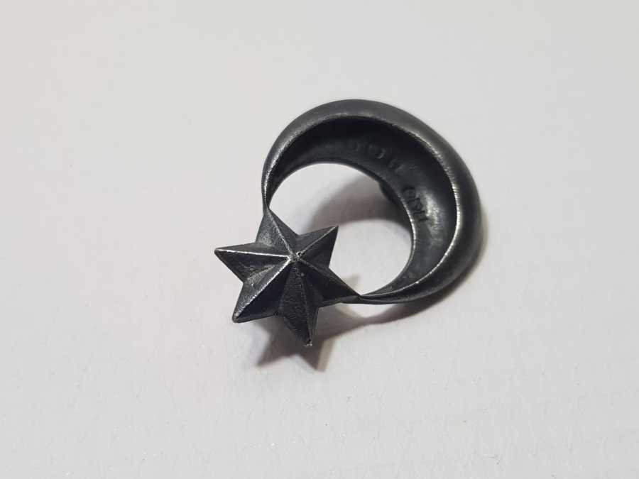 İŞGAL DÖNEMİ İSTANBUL POLİSLERİNİN TAKTIĞI GÜMÜŞ AY YILDIZ ŞAPKA KOKARTI