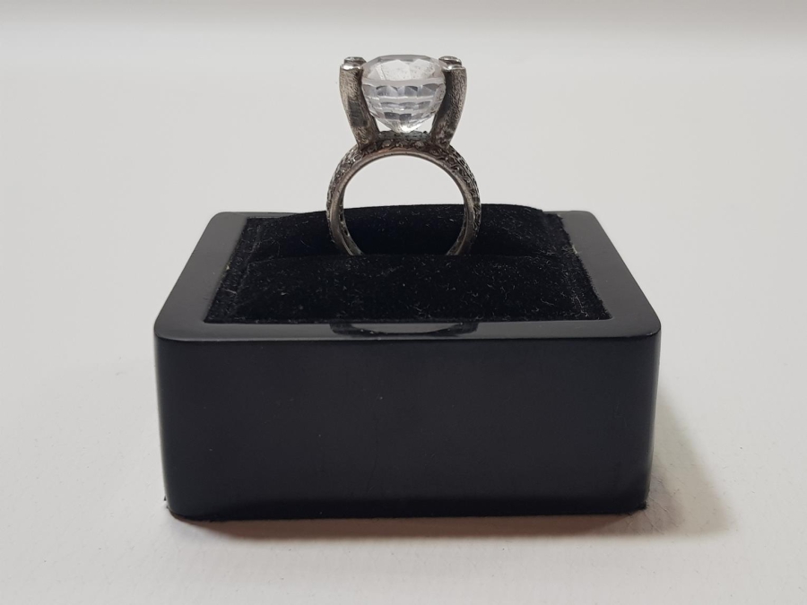 DEV BOY TEK TAŞ GÜMÜŞ YÜZÜK