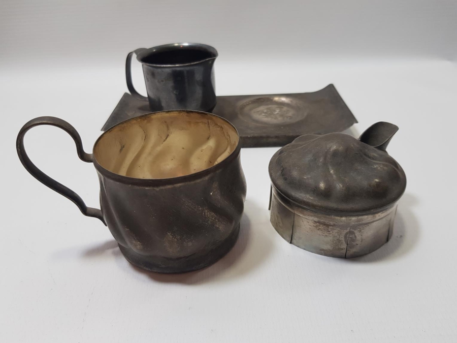 ANTİKA GÜMÜŞ KAPLAMA SÜTLÜK TAKIMI