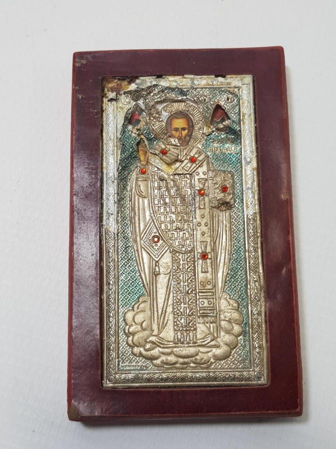 OSMANLI DÖNEMİ HRİSTİYAN İŞİ AHŞAP İKONA