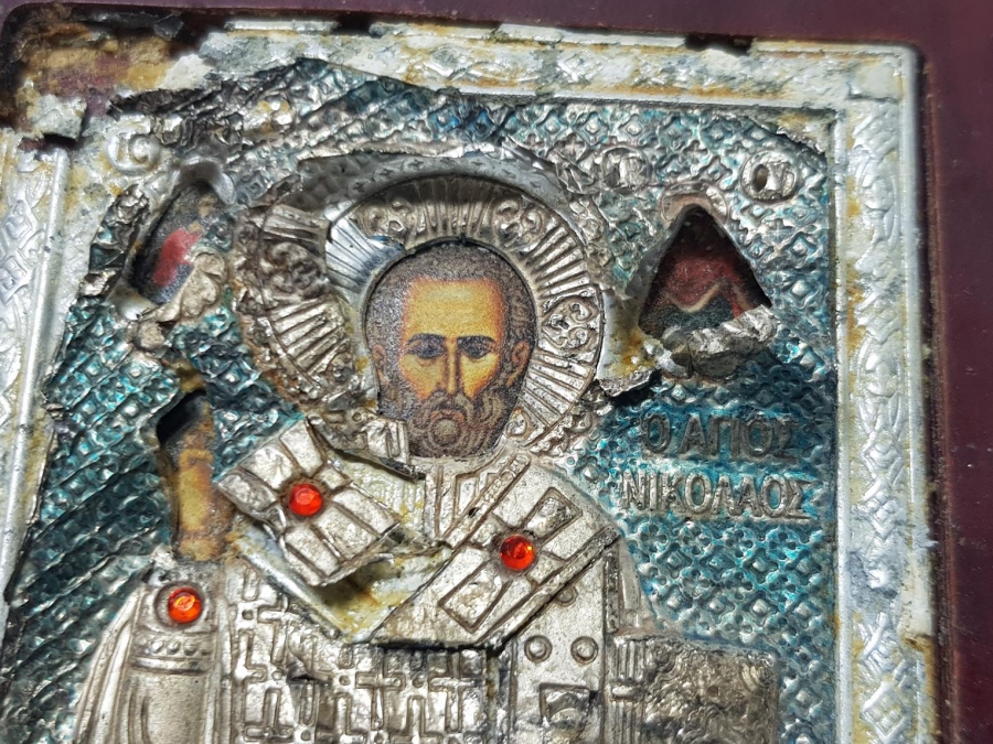 OSMANLI DÖNEMİ HRİSTİYAN İŞİ AHŞAP İKONA