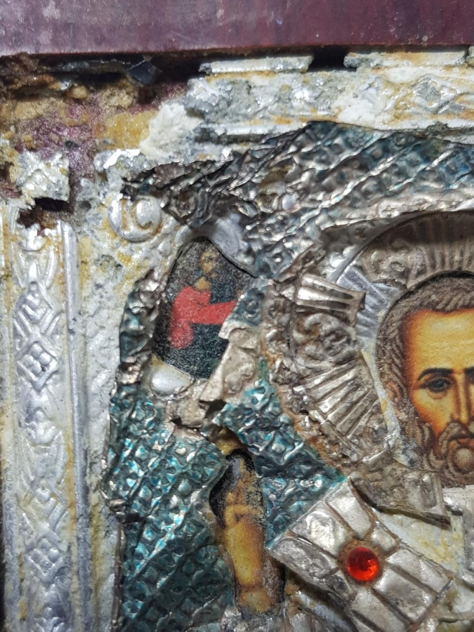 OSMANLI DÖNEMİ HRİSTİYAN İŞİ AHŞAP İKONA