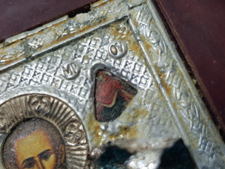 OSMANLI DÖNEMİ HRİSTİYAN İŞİ AHŞAP İKONA