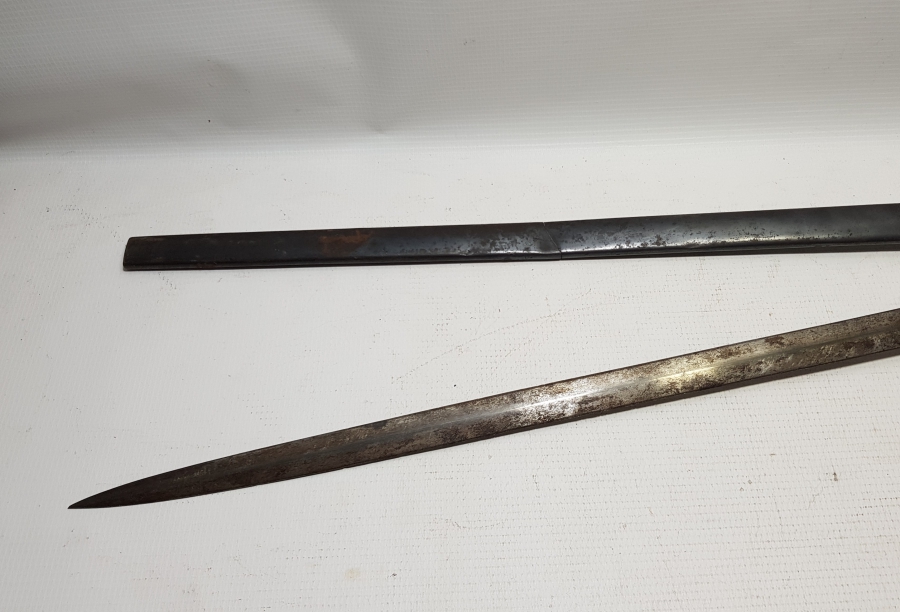 OSMANLI DÖNEMİ ALLAH BİZİMLE YAZILI NADİR BOYDA TOPÇU KILICI - TOPÇU SUBAYI'NIN SON SAVUNMA KILICI