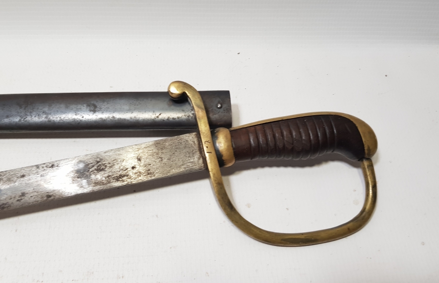 OSMANLI DÖNEMİ ALLAH BİZİMLE YAZILI NADİR BOYDA TOPÇU KILICI - TOPÇU SUBAYI'NIN SON SAVUNMA KILICI