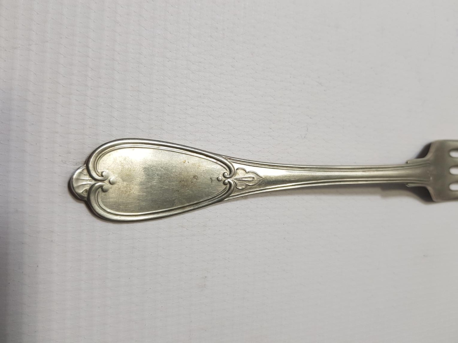 OSMANLI DÖNEMİ ASLANLAR PAZARI MAMULATI YAZILI ÇATAL TAKIMI