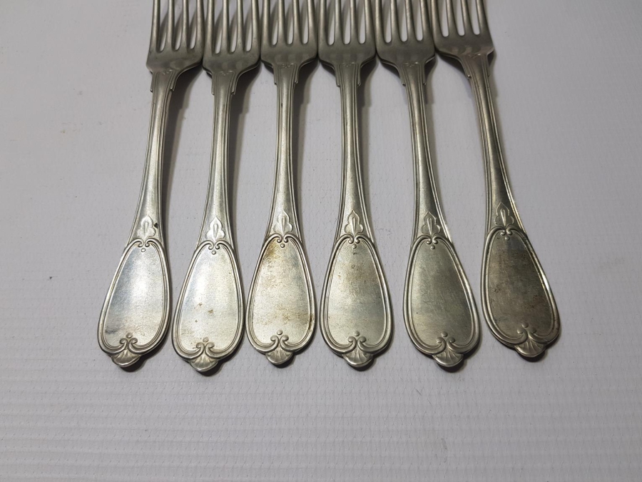 OSMANLI DÖNEMİ ASLANLAR PAZARI MAMULATI YAZILI ÇATAL TAKIMI