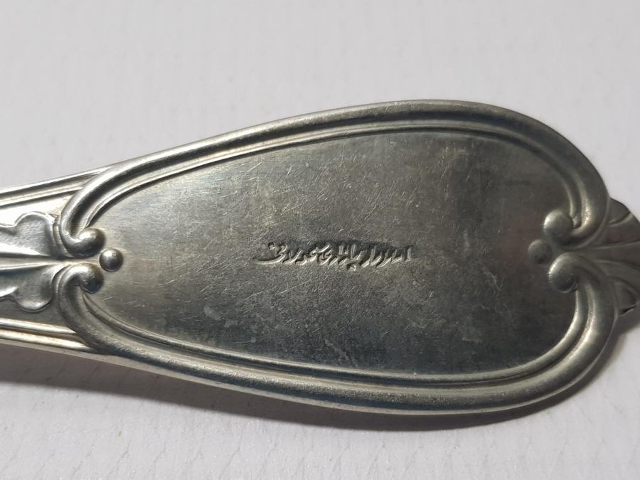 OSMANLI DÖNEMİ ASLANLAR PAZARI MAMULATI YAZILI ÇATAL TAKIMI