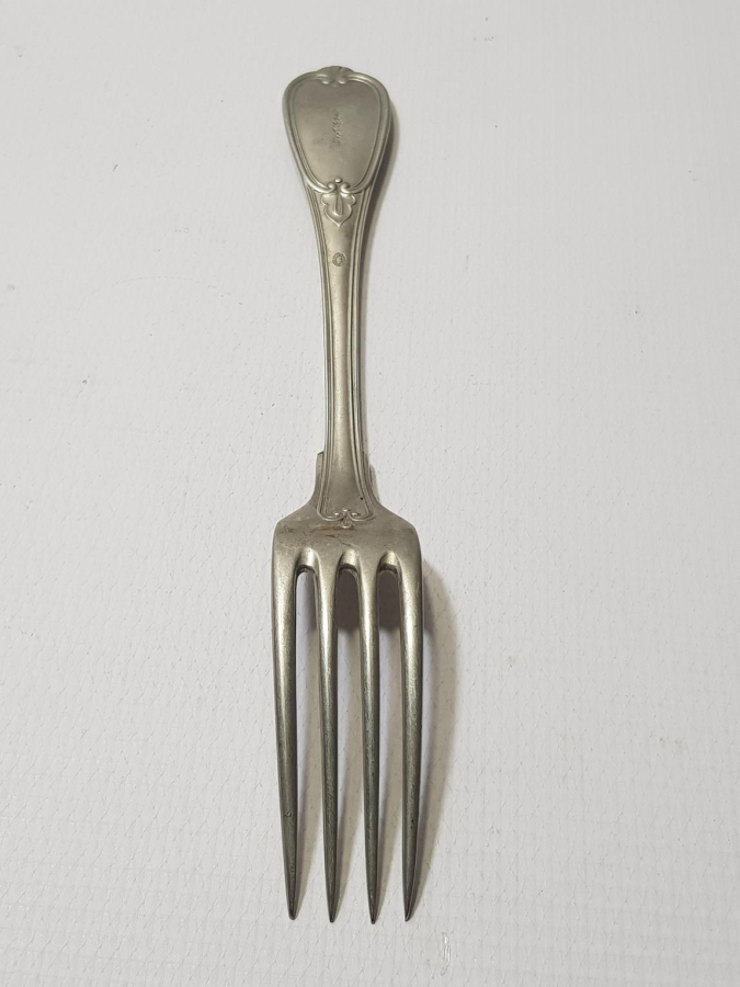 OSMANLI DÖNEMİ ASLANLAR PAZARI MAMULATI YAZILI ÇATAL TAKIMI